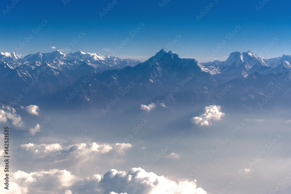 High angle view of the Himalayas northern Nepal. High angle view of the Himalayas northern Nepal.