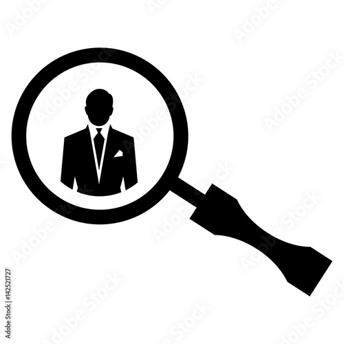 Job search. Icon. People. Business. Recruitment. Jobs. Find. Symbol. Career