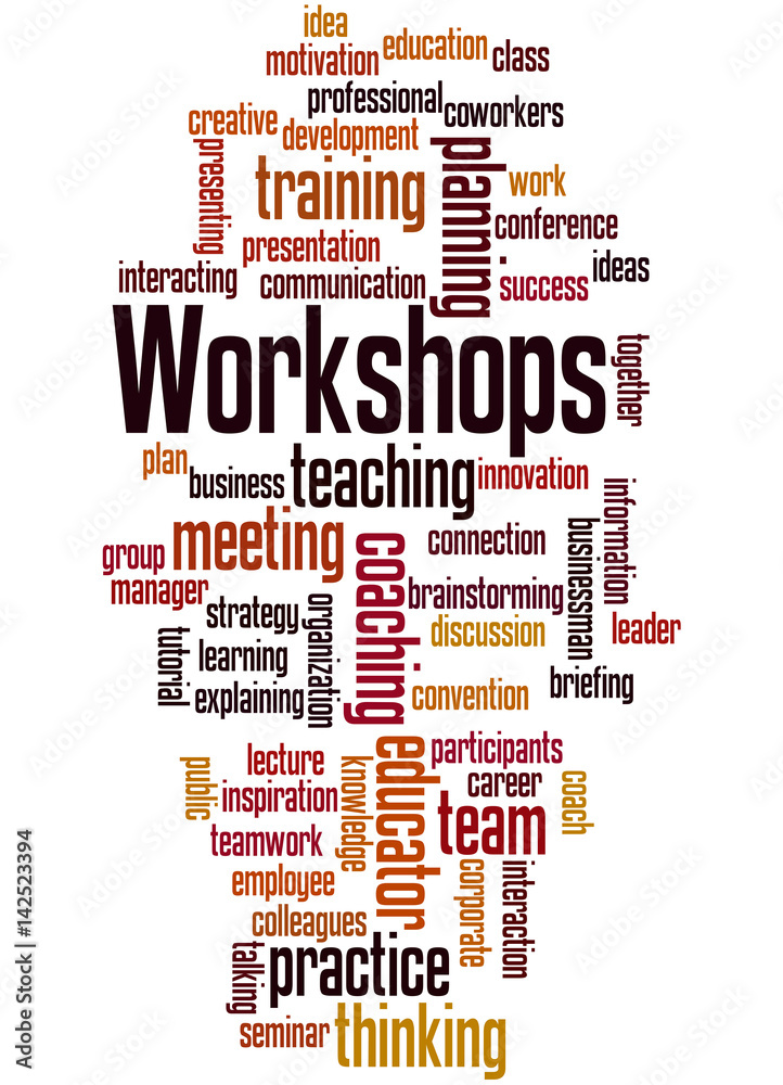 Obraz premium Workshops, word cloud concept 4
