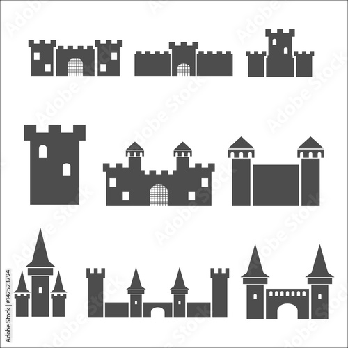 Castle icon set.