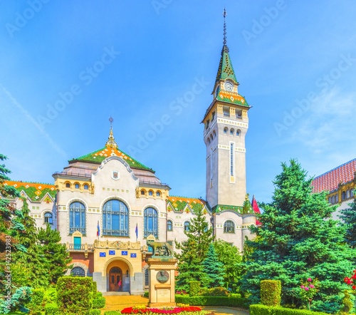 Bild auf Leinwand Administrative Palace of Targu Mures town, Romania