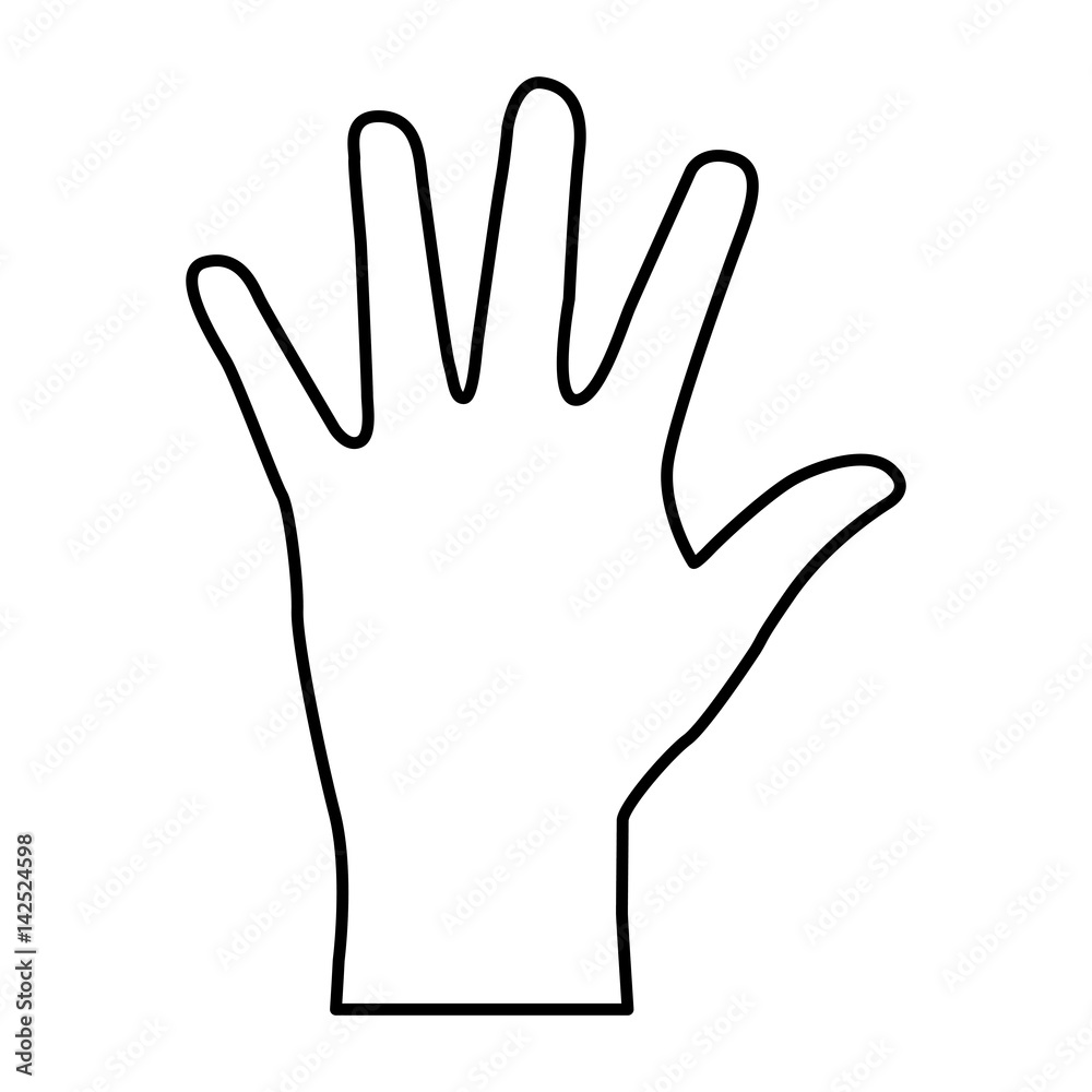 hand human silhouette icon vector illustration design hand human silhouette icon vector illustration design