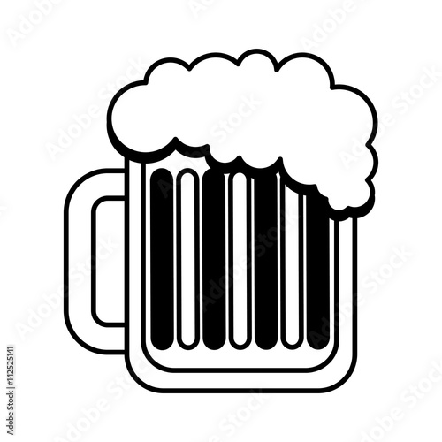beer jar drink isolated icon vector illustration design