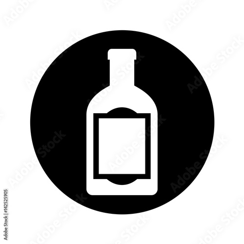 mexican tequila bottle isolated icon vector illustration design