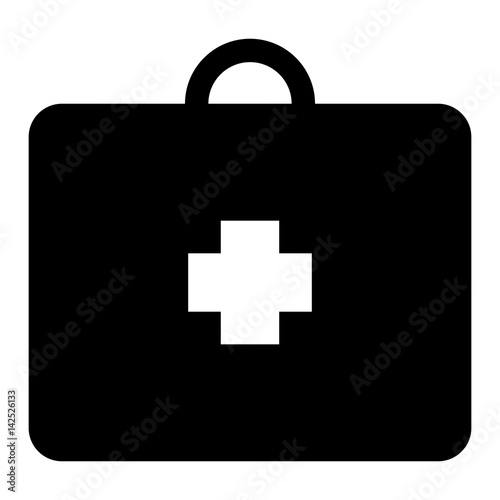 Isolated medical briefcase icon