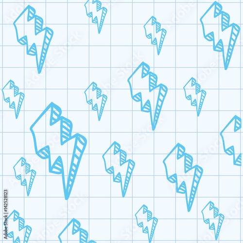 Ray of energy scribbles cartoons drawing vector