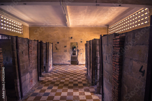 October 09, 2014: Inside the Khmer rouge S-21 prison complex in Phnom Penh, Cambodia photo