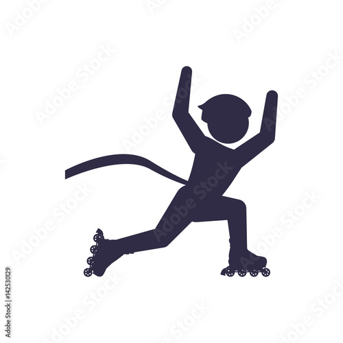 Rollers and ice skates sport vector illustration  icon