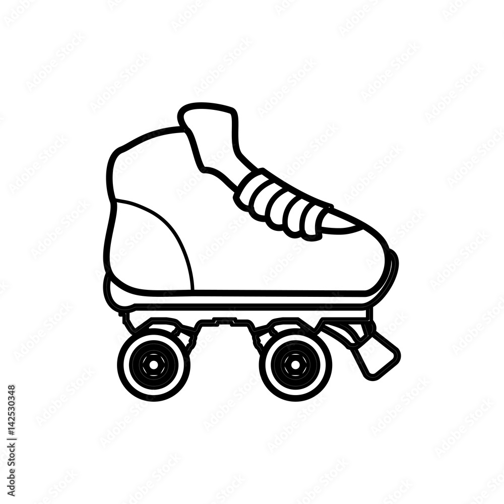 Rollers and ice skates sport vector,illustration, icon Rollers and ice skates sport vector,illustration, icon
