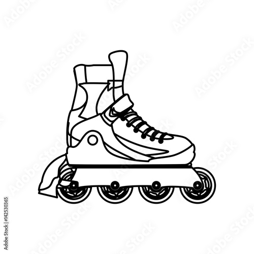 Rollers and ice skates sport vector,illustration, icon