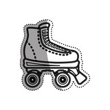 Rollers and ice skates sport vector icon