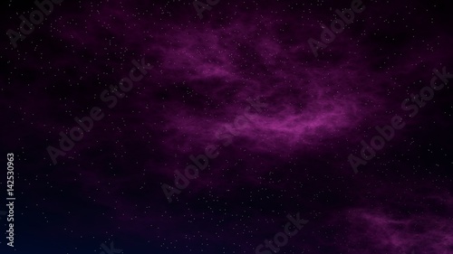 Outer-space pink nebula with stars