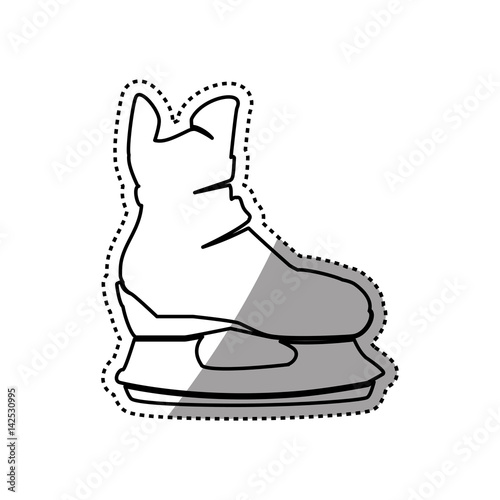 Rollers and ice skates sport vector icon