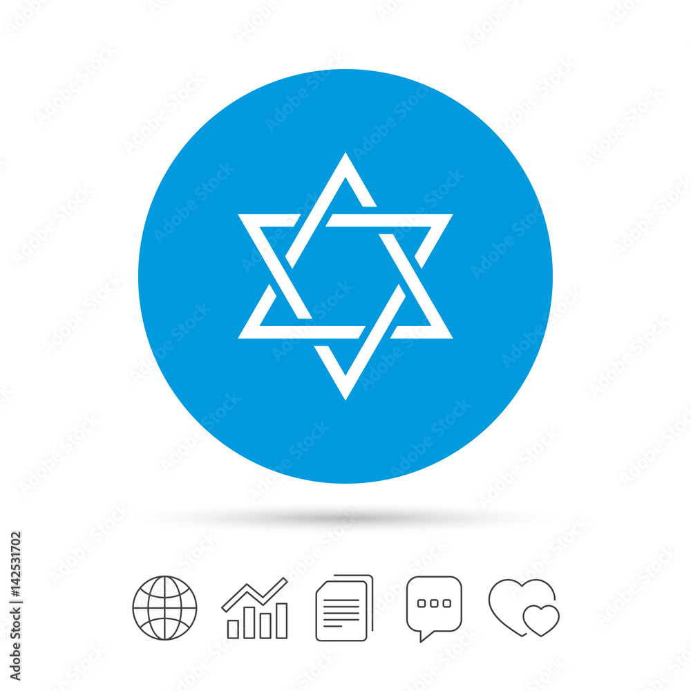 Star of David sign icon. Symbol of Israel. Star of David sign icon. Symbol of Israel.