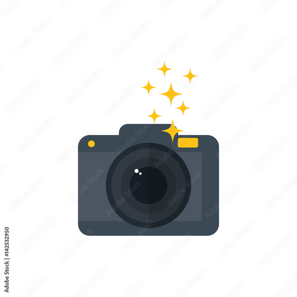 Photographic camera isolated icon vector illustration graphic design