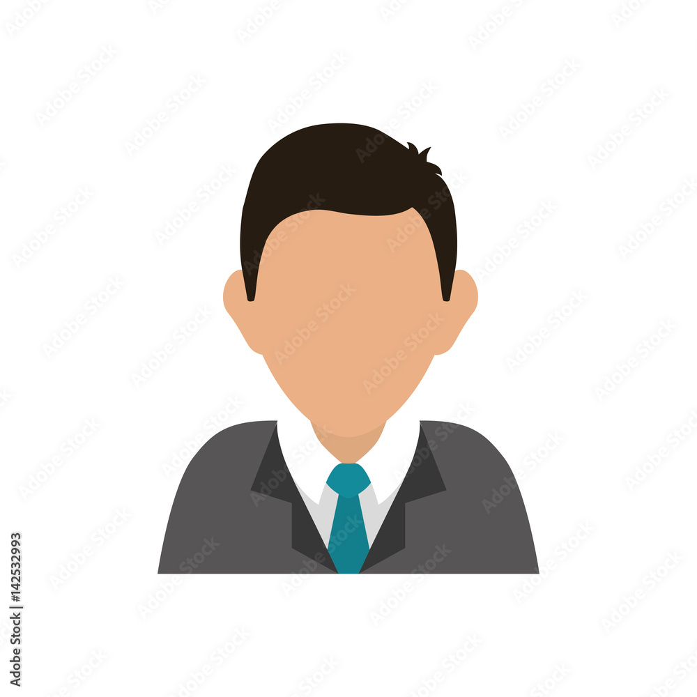 Businessman executive profile icon vector illustration graphic design