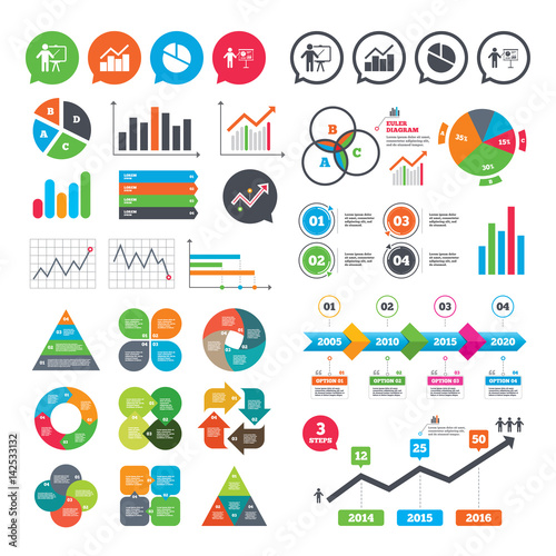 Diagram graph Pie chart. Presentation billboard.