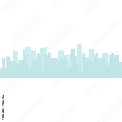 Isolated cityscape silhouette