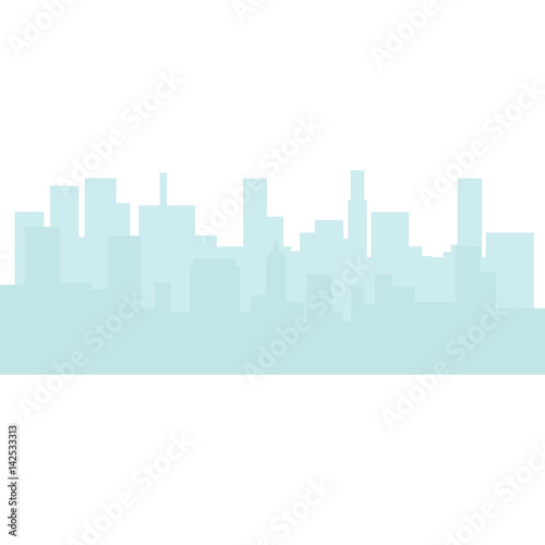 Isolated cityscape silhouette