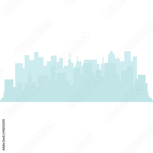 Isolated cityscape silhouette