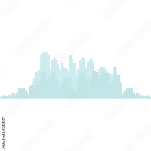 Isolated cityscape silhouette