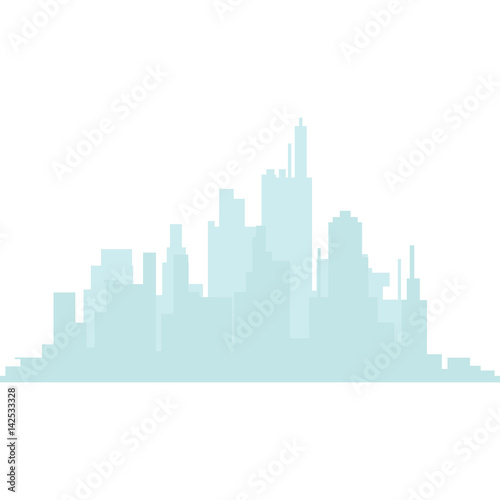 Isolated cityscape silhouette