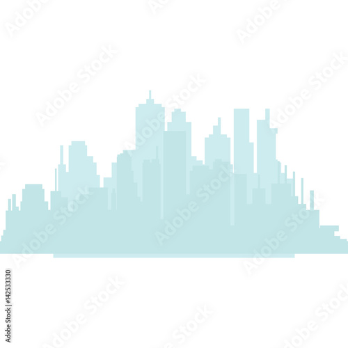 Isolated cityscape silhouette