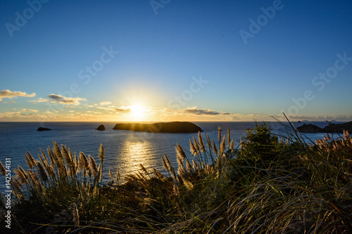 Sunrise at a beach in New Zealand