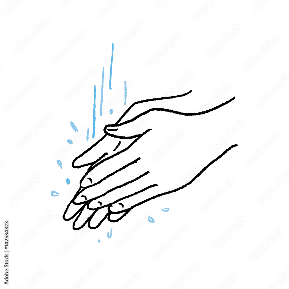 Obraz premium 手洗い イラスト