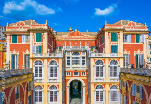 Courtyard of Palazzo Reale in Genoa, Italy photo