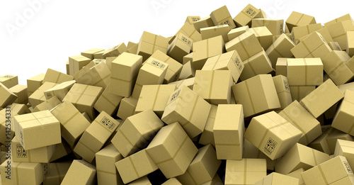 Many packages.  Image with clipping path