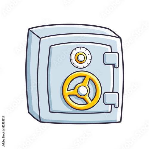 Money safe box isolated.