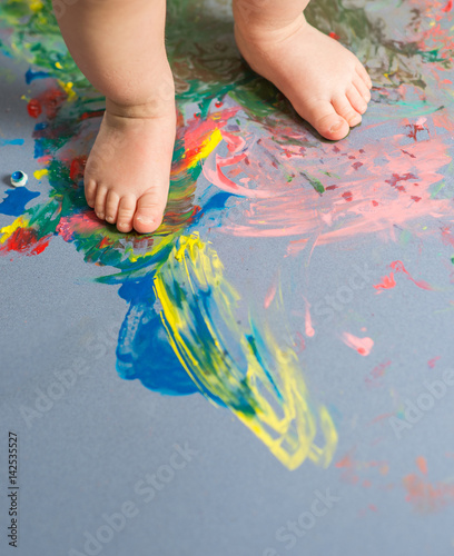 Baby feet painted