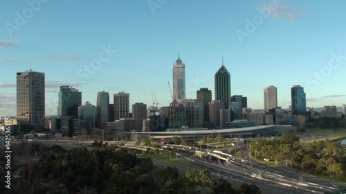 View on the Skyline of Perth in Western Australia.