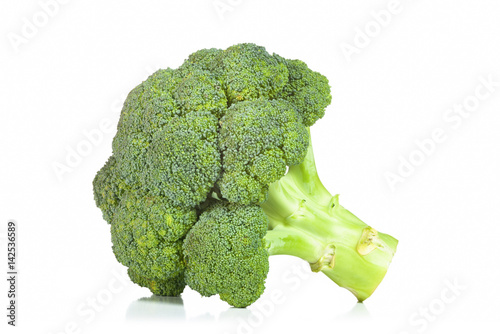 Raw Broccoli isolated on white background.