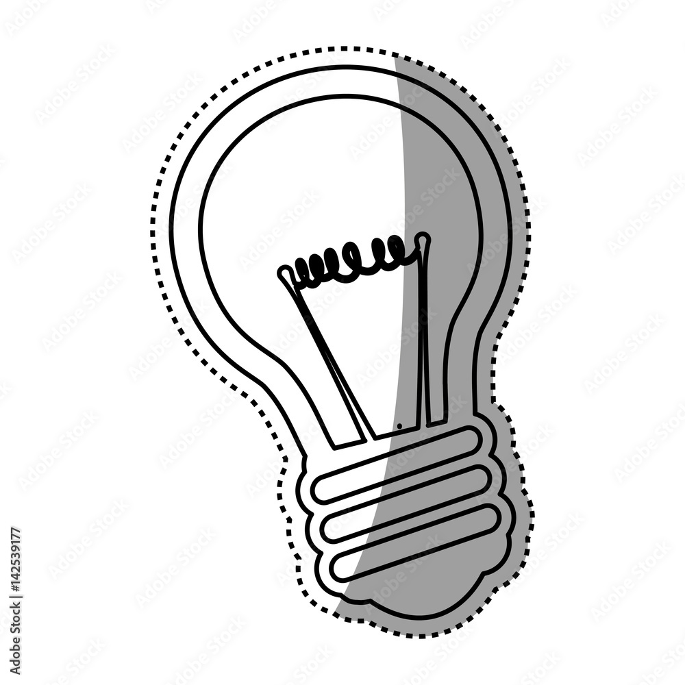 Fototapeta premium Bulb electric energy icon vector illustration graphic design
