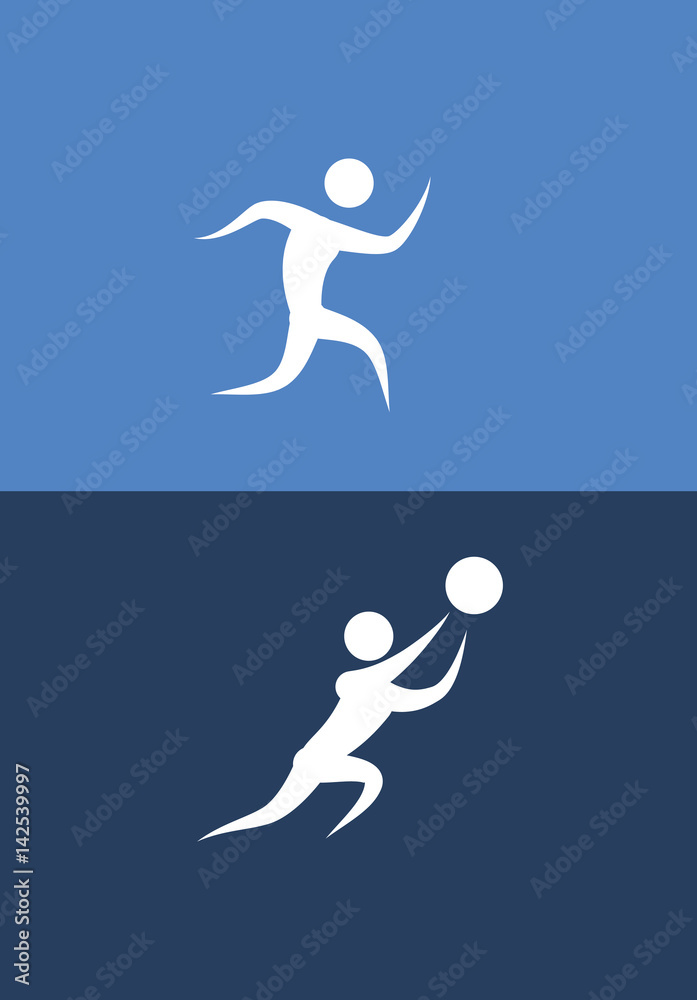 Man silhouette playing sport icon vector illustration graphic design