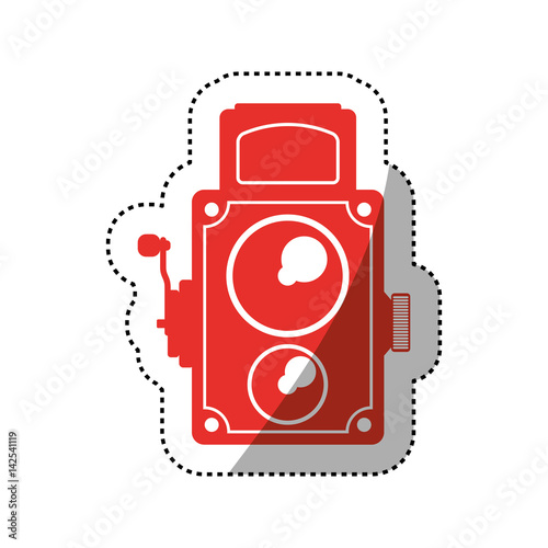 Vintage retro videocamera icon vector illustration graphic design