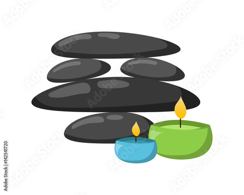 Pyramid from sea pebble relax heap stones isolated and healthy wellness black massage meditation natural tool spa balance therapy zen vector illustration.