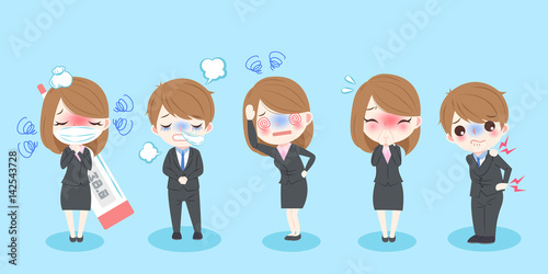 cartoon business people