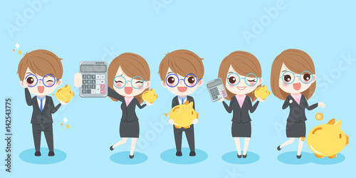 cartoon business people