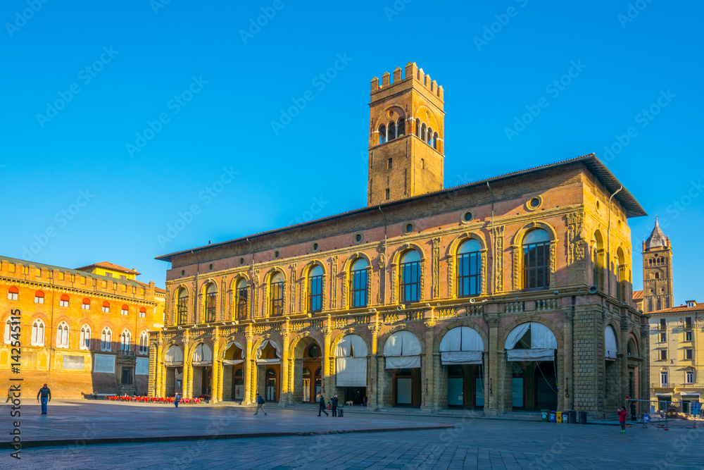 View of the podesta palace in the italian city bologna StockFoto
