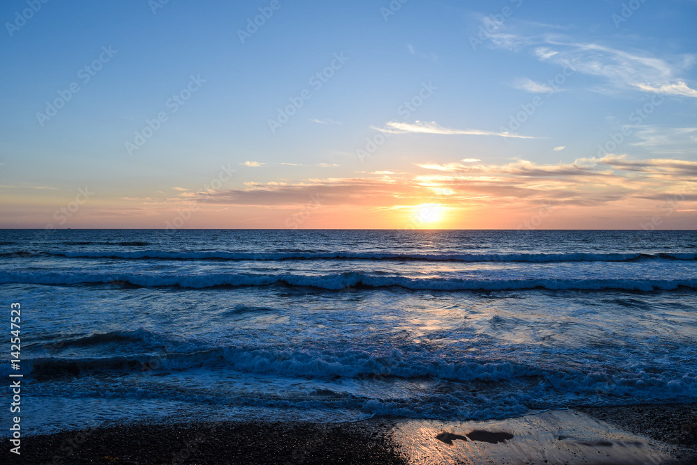 Torrey Pines Pebbled Beach Sunset
