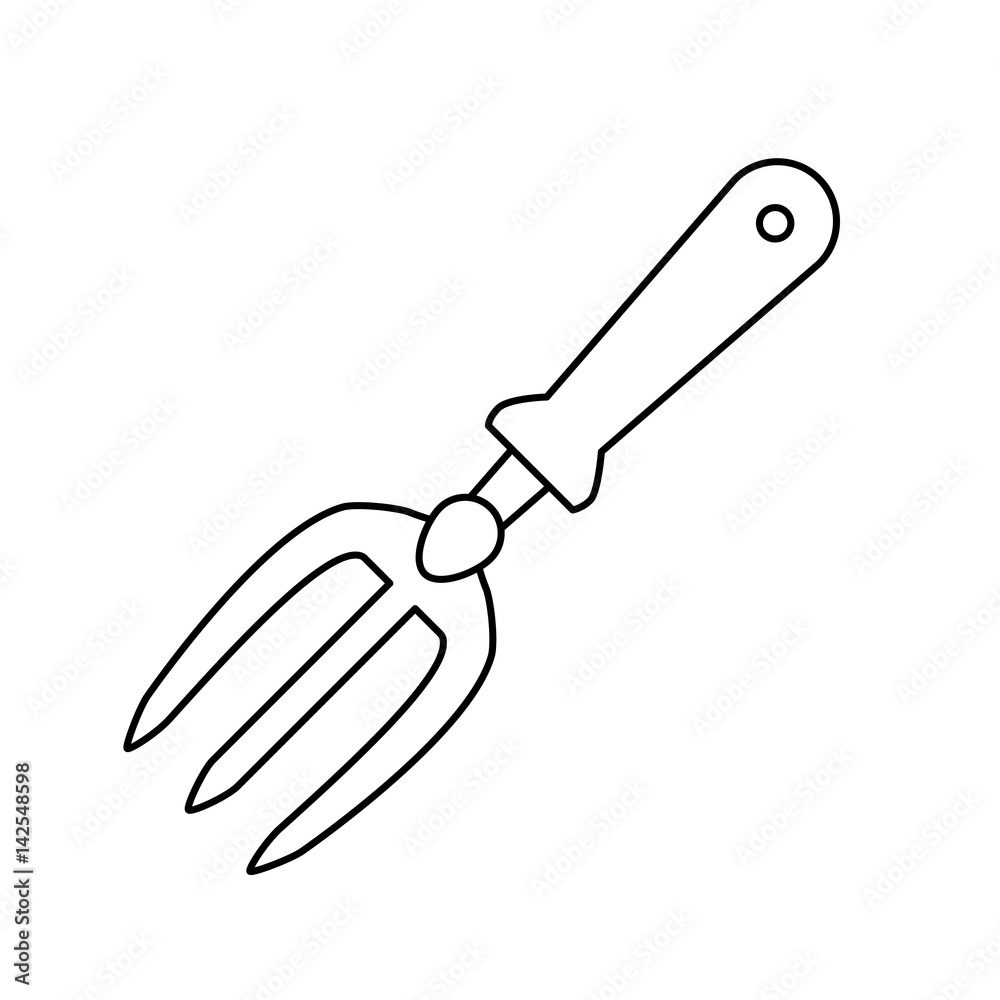 Rake gardening tool icon vector illustration graphic design Rake gardening tool icon vector illustration graphic design