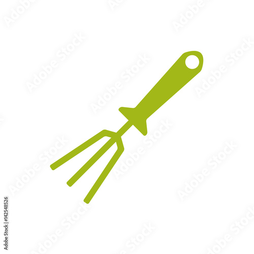 Rake gardening tool icon vector illustration graphic design