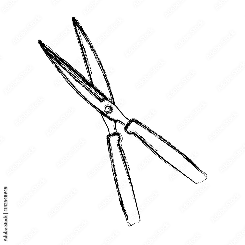 pruning shears gardening tool icon vector illustration graphic design