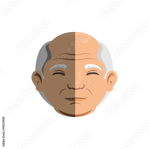 grandfather avatar character icon vector illustration design