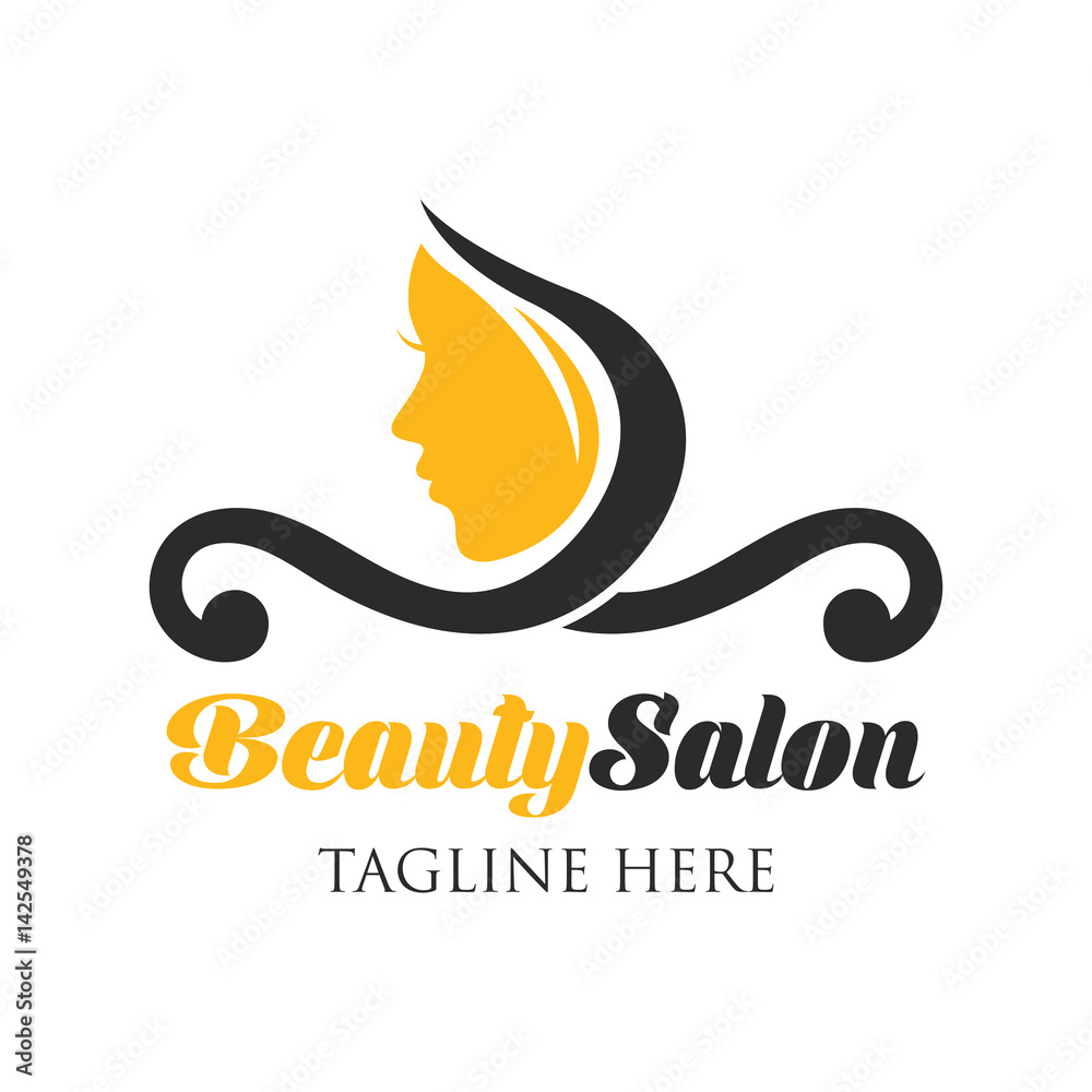 Beautician Logo With Text Space For Your Slogan Tagline Vector beautician-logo-with-text-space-for-your-slogan-tagline-vector