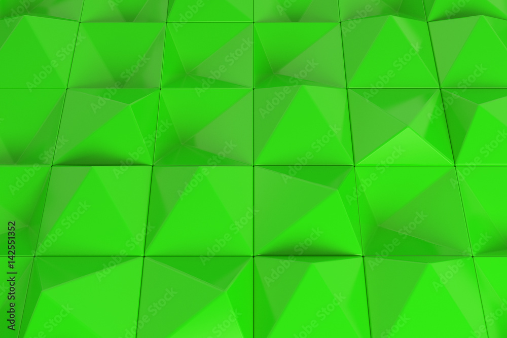 Pattern of green pyramid shapes Pattern of green pyramid shapes