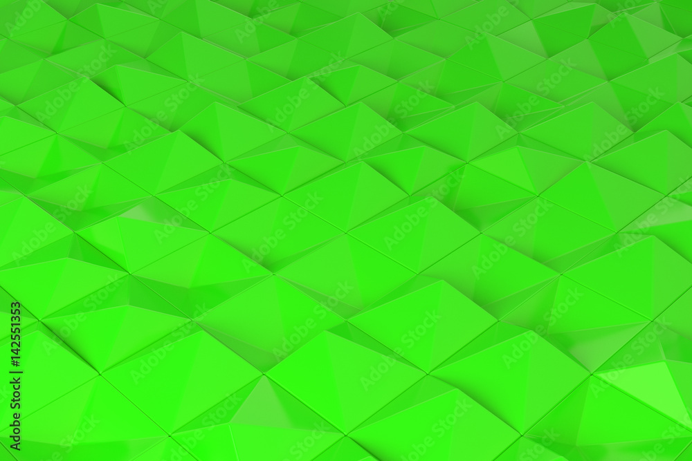 Pattern of green pyramid shapes Pattern of green pyramid shapes